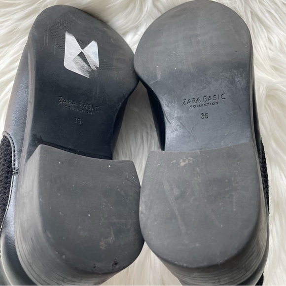 ZARA Black Heeled Leather Chelsea Boots - Picture 12 of 15